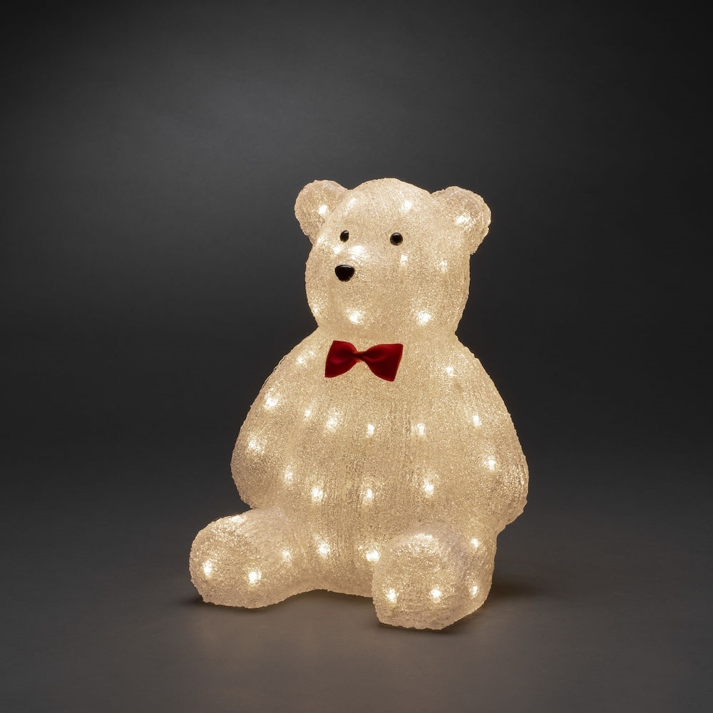 Konstsmide Kerstfiguur voor binnen en buiten - Teddy beer - 64 LEDs - 38 cm hoog