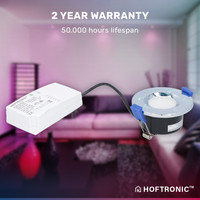 Set van 10 Smart Inbouwspots - Dimbaar - 6 Watt - RGBWW - IP65 waterdicht - Plafondspot Chroom - Venezia