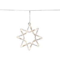 LED Verlichte kerststerverlichting voor buiten - warm wit - 5 kerststerren - 2 meter