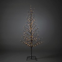 Weihnachtsbaum mit Außenbeleuchtung - 240 LEDs - 2200K Bernstein - 1,5 Meter Höhe - Schwarz - Firefly-Effekt