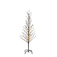 Weihnachtsbaum mit Außenbeleuchtung - 240 LEDs - 2200K Bernstein - 1,5 Meter Höhe - Schwarz - Firefly-Effekt