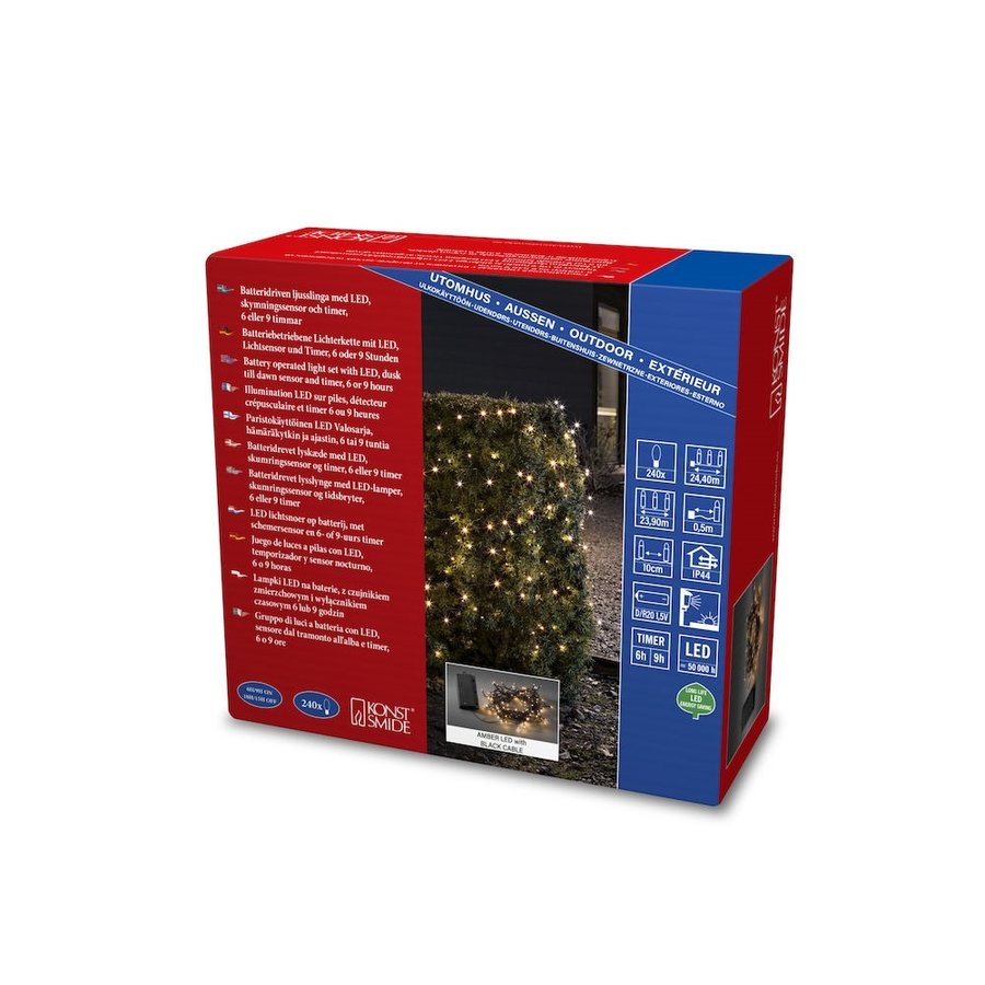 Konstsmide Christmas lighting on battery 240 LEDs 24 meter