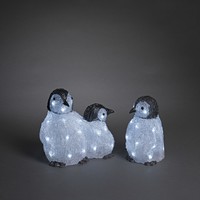 Verlicht Kerstfiguur voor buiten - Pinguïn familie - 48 LEDs - 50 cm breedte