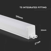 T5 LED Batten 30 cm Koppelbaar 4000K 4 Watt 5 jaar garantie Samsung