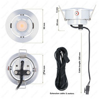 Complete veranda set 6x3W dimbare LED inbouwspots Sienna 2700K IP44 12 Volt
