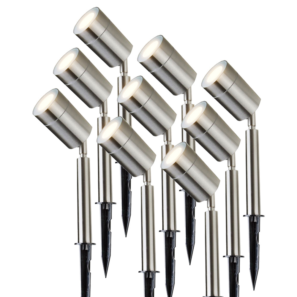 HOFTRONIC™ Set van 9 Nancy LED Prikspot RVS 5 Watt 4000K IP44 vochtbestendig