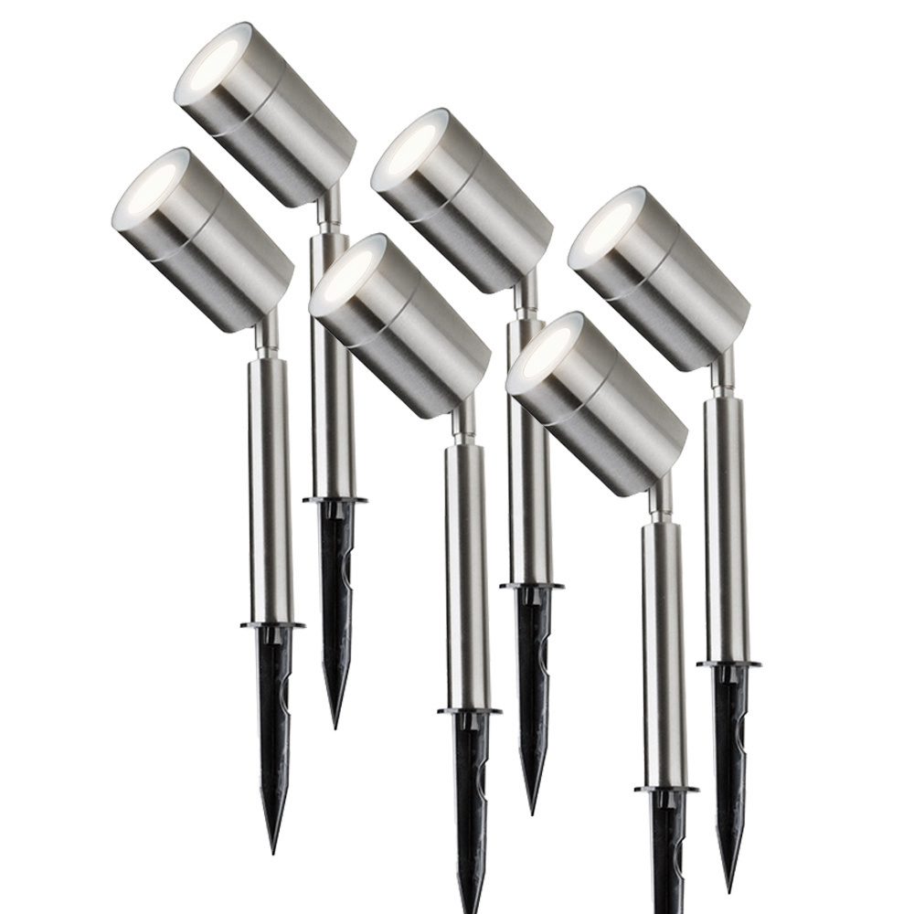 HOFTRONIC™ Set van 6 Nancy LED Prikspot RVS 5 Watt 6000K IP44 vochtbestendig