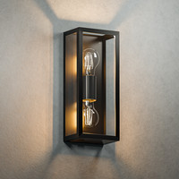 Alma smart LED wall light - 1800K-3000K Warm white - Wifi & Bluetooth - 2x A60 light source - 14 watts - 1612 lumens - Up & Down light - Wall lamp - Wall lighting - IP44 for indoor and outdoor use - Black
