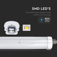 LED Tube luminaire - IP65 Waterproof - 120 cm - 160lm/W - 24W - 3840lm - 6500K Daylight white - Linkable