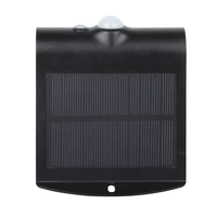 Set van 2 LED Solar Wandlamp - 1.5 Watt - 4000K Neutraal wit - IP65 - Zwart - Met bewegingssensor