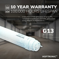 25x LED T8 (G13) TL buis 120 cm - 12-18 Watt - 3600 Lumen - 6000K vervangt 150W (150W/860) flikkervrij - 200lm/W