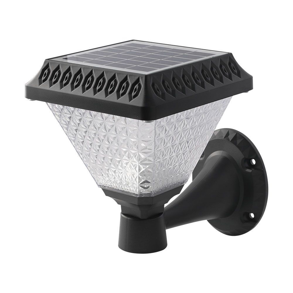 V-TAC LED Solar wandlamp - CCT Lichtkleur instelbaar - Incl. afstandsbediening - IP44 Waterdicht - Zwart - Schuttingsverlichting