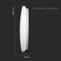 LED Plafondlamp/Plafonniere rond - 18W Lichtkleur instelbaar - 1800 Lumen - Ø31 cm - Diffuus licht - Wit met melkglas effect - IP20 Geschikt voor woonkamers, slaapkamers, kantoren en meer - 2 jaar garantie