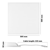 6x LED Panel - Alpha Series - 60x60 cm - 21 Watt - 3780lm (180lm/W) High Lumen - 4000K - Flicker-free - 5 year warranty