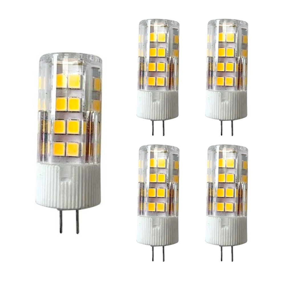V-TAC 5x G4 LED lamp - 3.2 Watt - 385 Lumen - 3000K Warm wit licht - 12V Steeklampje - G4 LED Capsule