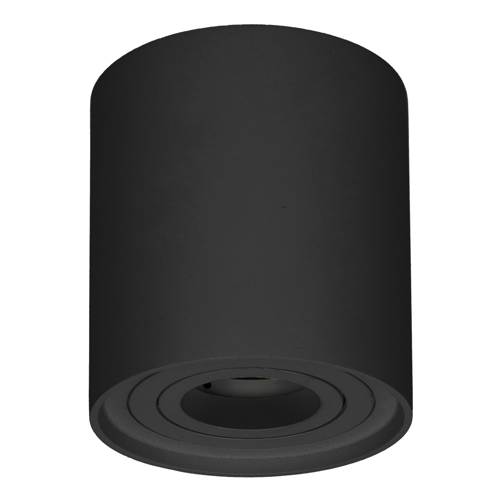 2x Dimbare LED Opbouwspot/plafondspot plafond Ray Zwart incl. GU10 spot 5W 2700K IP20 kantelbaar Rond