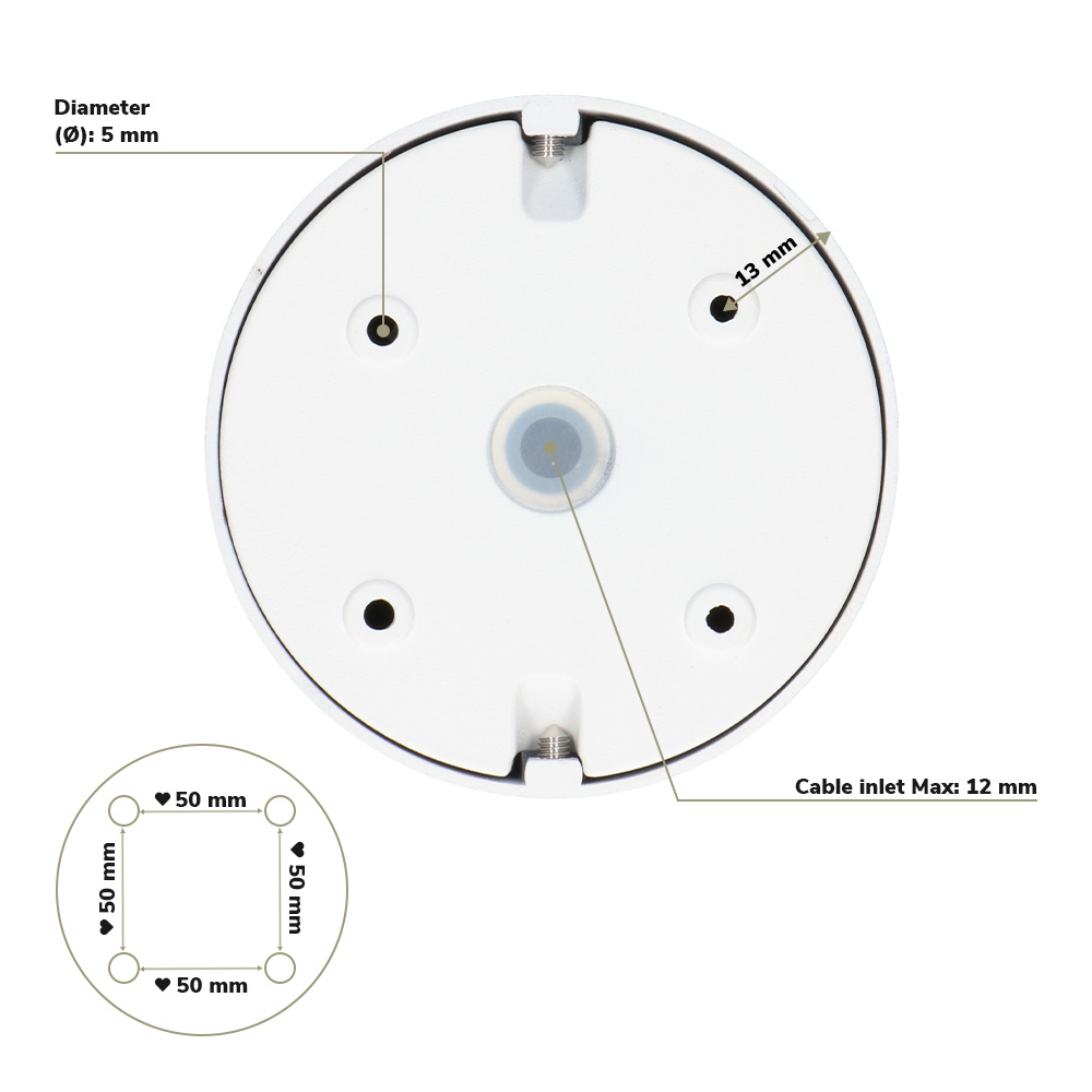 4x Dimbare LED Opbouwspot/plafondspot plafond Ray Wit incl. GU10 spot 5W 2700K IP20 kantelbaar