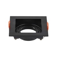 Fresno Einbaustrahler - GU10 Fassung - Quadratisch - Kippbar - Schwarz