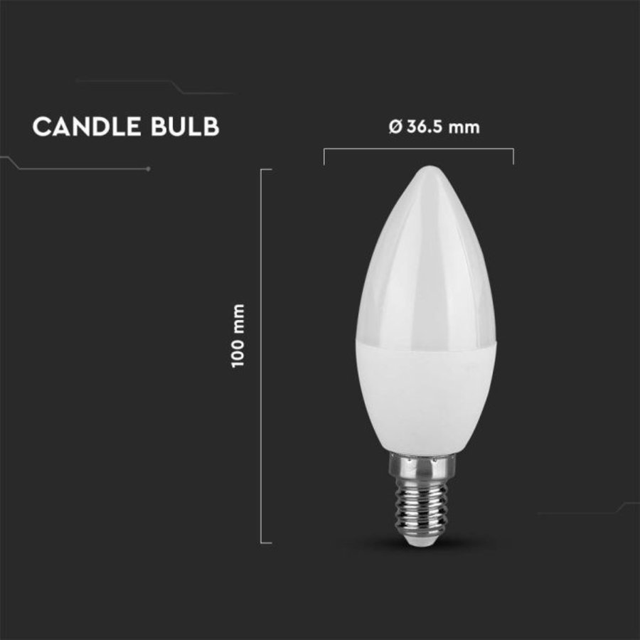 E14 LED bulb 4.5 watts 470 lumens Daylight white 6500K