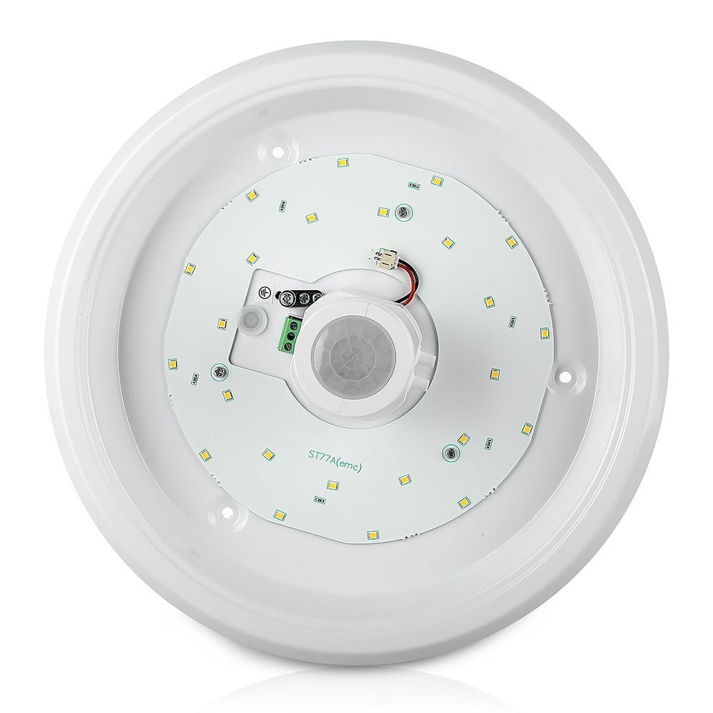 Plafondlamp - 12 Watt en 900 Lumen - Incl. ingebouwde bewegingssensor - 6400K daglicht wit - IP20 voor binnen - Plafonniere Wit - LED binnenverlichtin