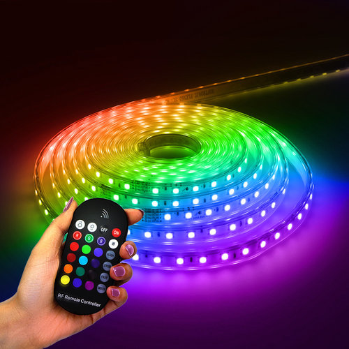 Dimmer RGB LED strip - Plug & Play - incl. RF remote control