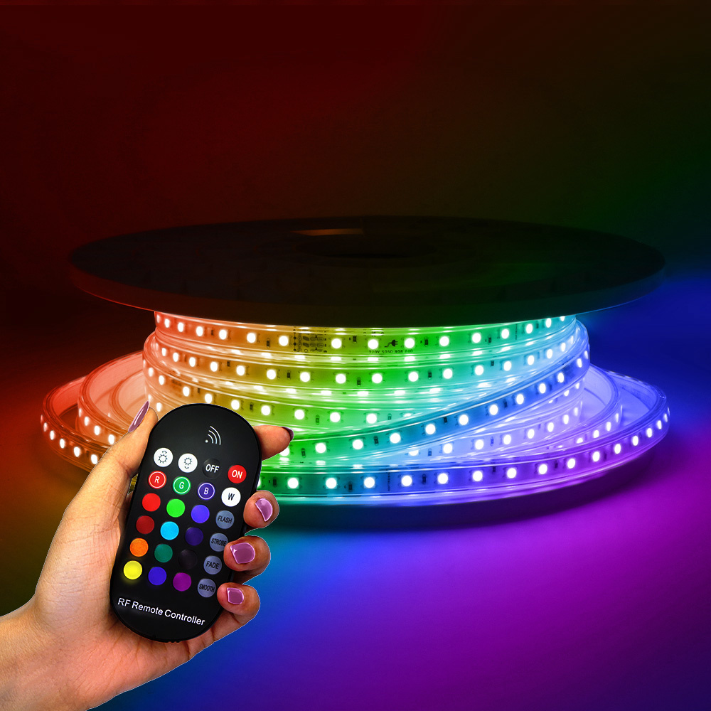 HOFTRONIC™ RGB LED Strip 25m Lichtslang 60 LEDs m IP65 waterdicht voor binnen en buiten Plug Play SMD 5050 Flex60 Series