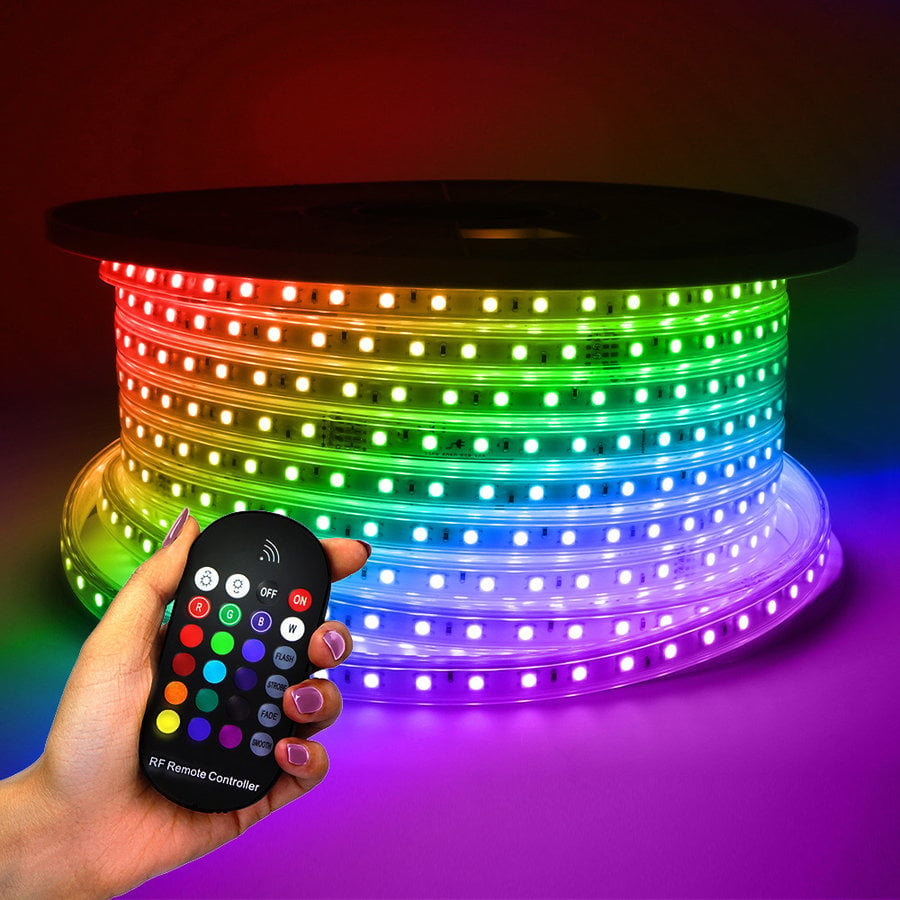 Dimmable LED Strip - 50m - RGB - 60 LEDs/m - IP65 - Plug & Play