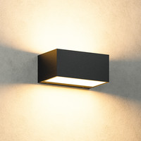 LED wandlamp Rivera S 9 Watt 3000K IP54 zwart