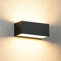 LED wandlamp Rivera M 13 Watt 3000K IP54 zwart