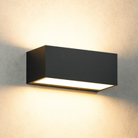 LED wandlamp Rivera L 16 Watt 3000K IP54 zwart