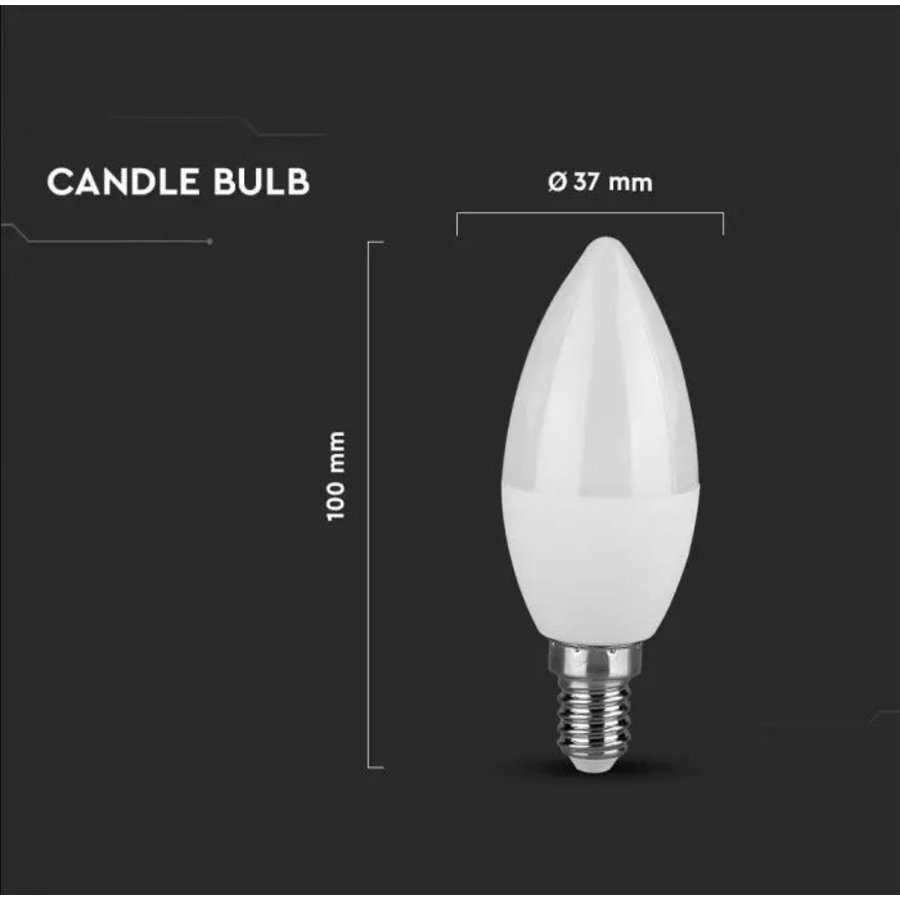 10x LED E14 Bulb 3.7 Watt 6500K Replaces 25 Watt Candle