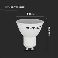 Set of 10 GU10 LED lamps - 4,5 Watt - 3000K (replaces 35W)