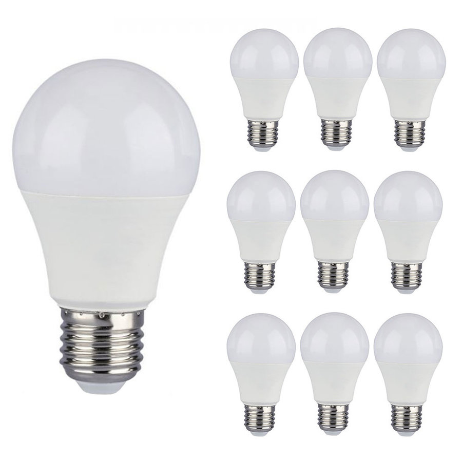 Conjugeren Gewend aan aanklager 10x E27 LED Lamp - 8.5 Watt - 4000K Neutraal wit - Vervangt 60 Watt