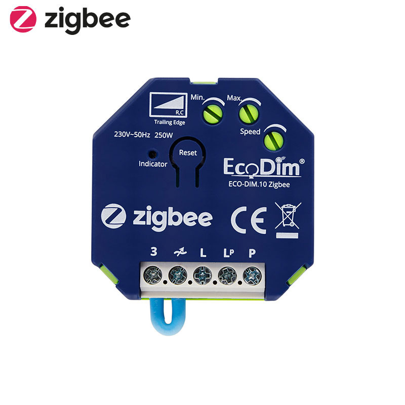 Zigbee Inbouw Smart LED Dimmer - 0-250 Watt - Fase afsnijding - Compatibel met draadloze schakelaar - ECO-DIM.10 Zigbee
