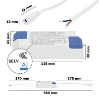 6x LED Paneel - 60x60 cm - 36 Watt - 4500lm (125lm/W) - 3000K - Flikkervrij - 5 jaar garantie