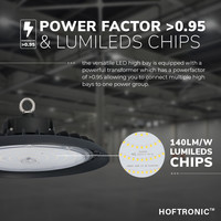 LED High bay 200W 4000K IP65 Philips LumiLEDs 140lm/W Powered by Hoftronic - 5 jaar garantie