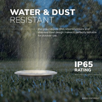 6x Dimmable LED ground spot - Round - stainless steel - 2700K warm white - 5 Watt - IP65 beam waterproof - 2 years warranty