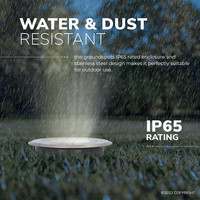3x Dimbare LED grondspot - Rond - RVS - 4000K neutraal wit - 5 Watt - IP65 straal waterdicht - 2 jaar garantie