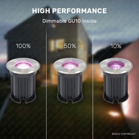 9x Smart LED Grondspot - Rond - RVS - RGBWW - 5 Watt - IP65 straal waterdicht - 2 jaar garantie
