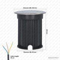 9x Smart LED Grondspot - Rond - RVS - RGBWW - 5 Watt - IP65 straal waterdicht - 2 jaar garantie