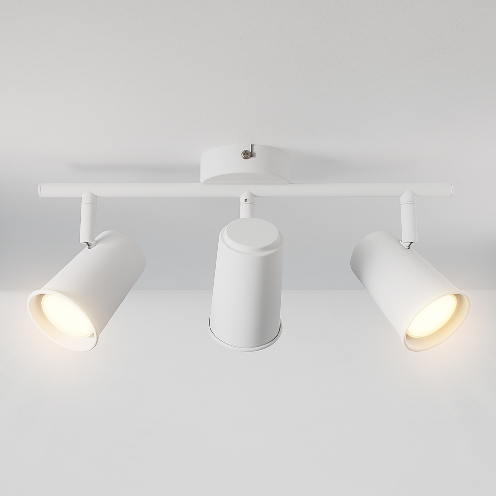 Riga LED ceiling light - Tiltable - 3 spotlights - GU10 - White