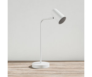 Riga Weiß - LED-Tischleuchte Schreibtischlampe - - Neigbar GU10 -