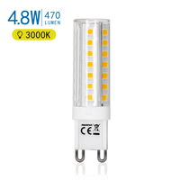 G9 LED Lamp - 4.8 Watt - 470 Lumen - 3000K Warm wit - Steeklamp - LED Capsule - 2 jaar garantie