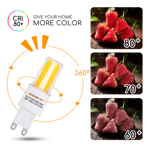 Set van 10 G9 LED Lampen - 3.8 Watt - 470 Lumen - 3000K Warm wit - Flikkervrij - Steeklamp - LED Capsule - 2 jaar garantie