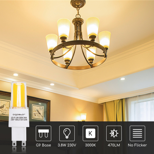Set van 10 G9 LED Lampen - 3.8 Watt - 470 Lumen - 3000K Warm wit - Flikkervrij - Steeklamp - LED Capsule - 2 jaar garantie