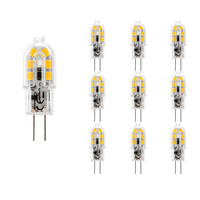 Set van 10 G4 LED Lampen - 1.3 Watt - 130 Lumen - 3000K Warm wit licht - 12V Steeklamp - G4 LED Capsule