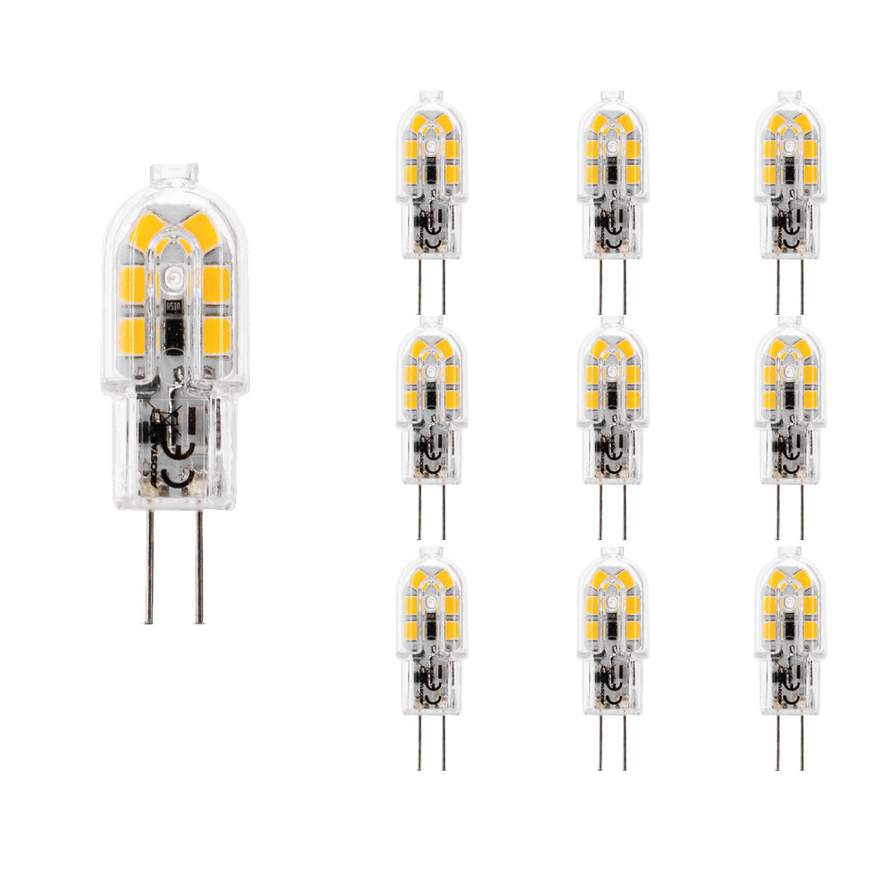 10 Pack - G4 LED Lamp - 1.3 Watt - 130 Lumen - 3000K