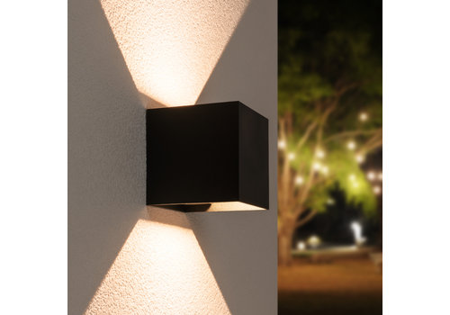 Kansas LED Wandleuchte - Dimmbar - 3000K - Schwenkbarer Balken - 7 Watt - IP65 - Schwarz