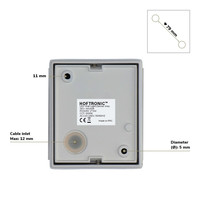 Set van 4 dimbare LED Wandlamp Denver grijs 6 Watt - 3000K - Up & Down light - IP54 - Incl. dimmer met afstandsbediening