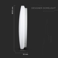 LED Plafondlamp/Plafonniere rond - 12W Lichtkleur instelbaar - 1200 Lumen - Ø23 cm - Diffuus licht - Wit met melkglas effect - IP20 Geschikt voor woonkamers, slaapkamers, kantoren en meer - 2 jaar garantie
